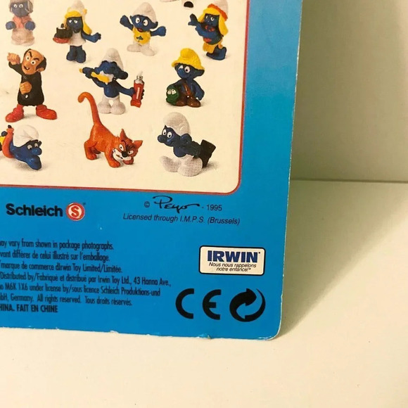 Vintage  1995 Scleich Peyo Smurfs Smurfette Tennis Irwin Smurf Toy Figure - Picture 8 of 12